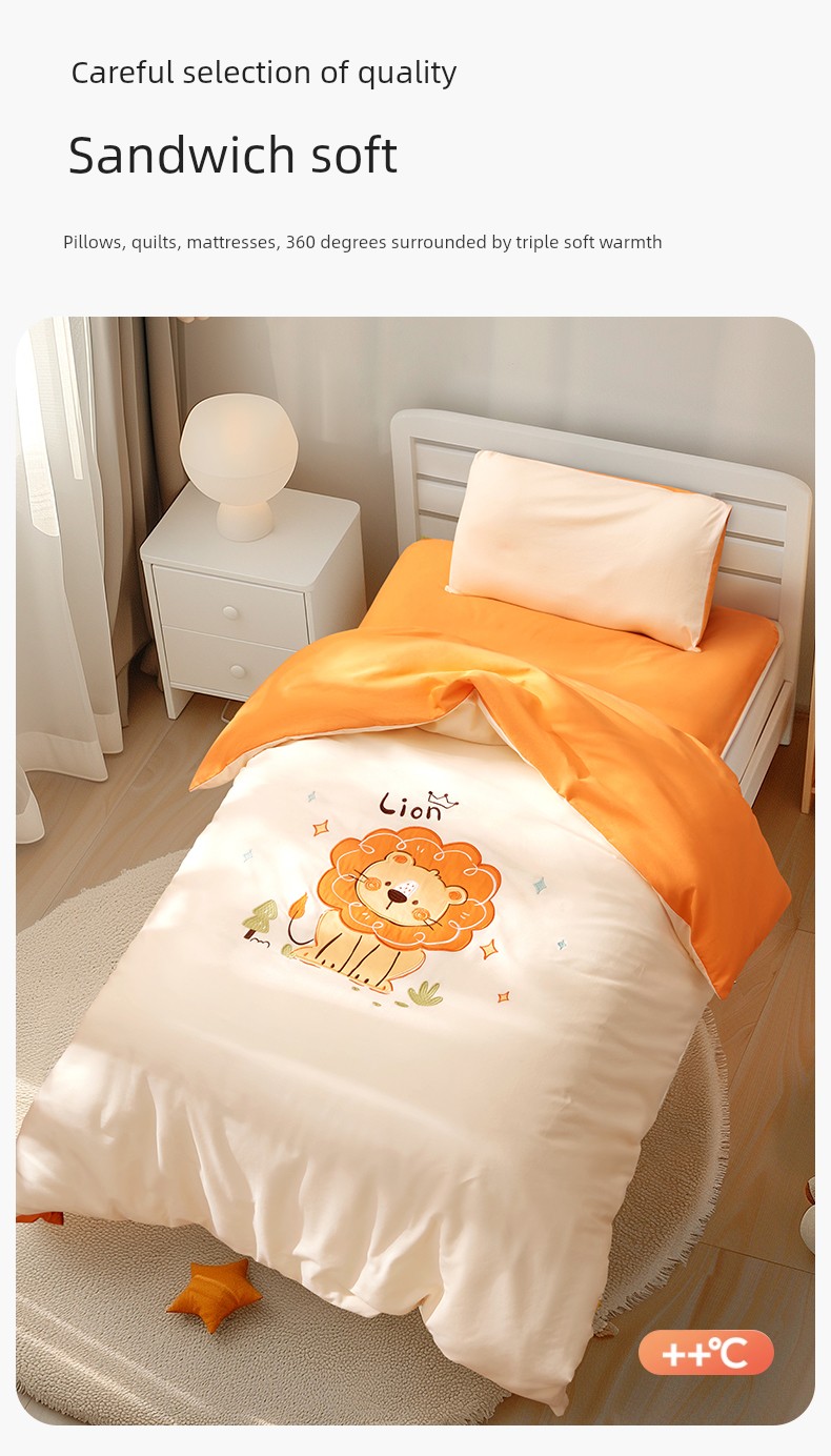 Kids' Premium Cotton Duvet Bedding Set 4-Piece