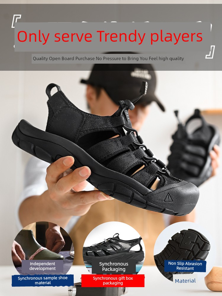 H8 Hole Shoes Men Closed Toe Sandals Outdoor Hiking 2025 New Arrival Summer Outdoor Non-Slip Beach Upstream Shoes Women