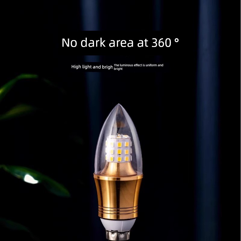 Hawksbill Led Tip Bubble Energy-Saving Bulb E14 Small Screw For Home Crystal Pendant Lamp Light Source Candle Bulb