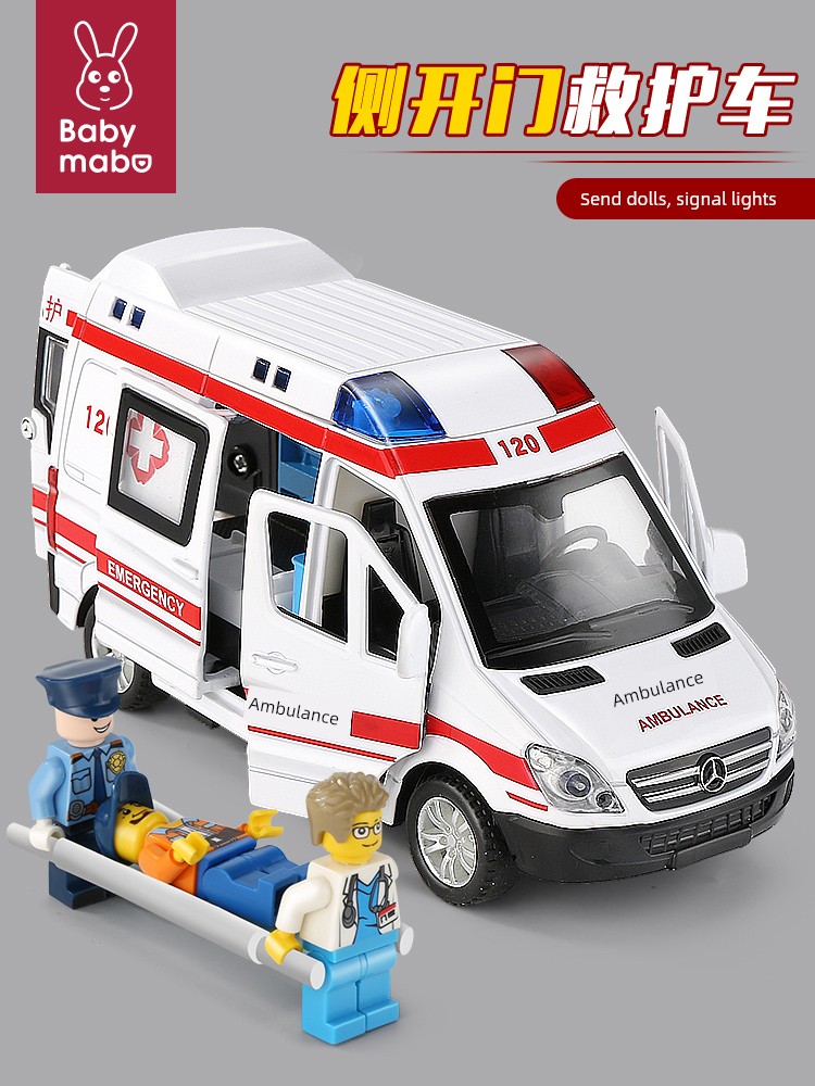 Kids Ambulance Toy Simulated Alloy Model Boy Toy Car Baby Warrior Police Car Fire Truck