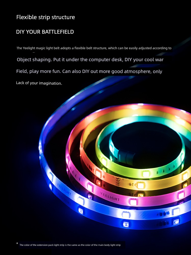 Yeelight Smart Color Light RGB Light Bar Decorative Self-Adhesive Computer E-Sports Ambience Light Led Horse Light Strip App