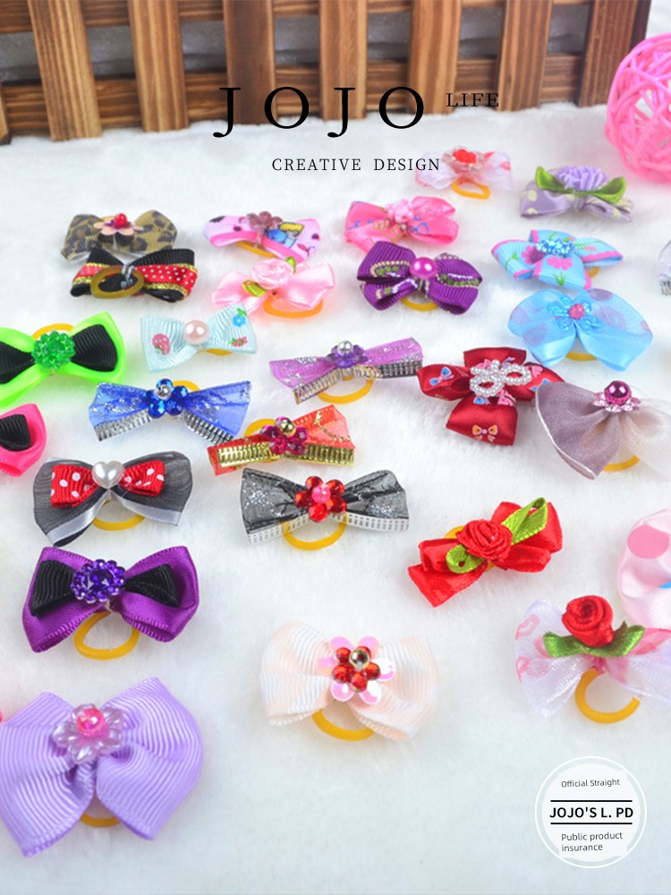 Jojo's L. Pd. Mr. Grocery. Cat Accessories Dogs and Cats Decorations Pet Bow Barrettes | Reading