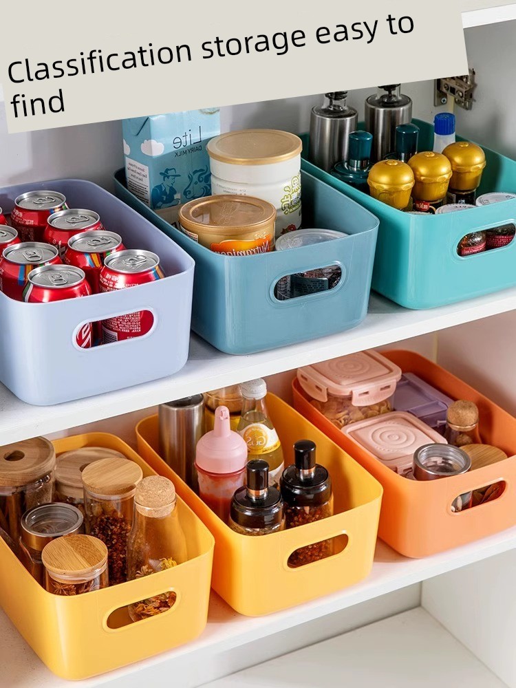 Desktop Storage Box Rectangular Cosmetics Storage Basket Kitchen Storage Box Drawer Sundries Key Plastic Finishing Basket