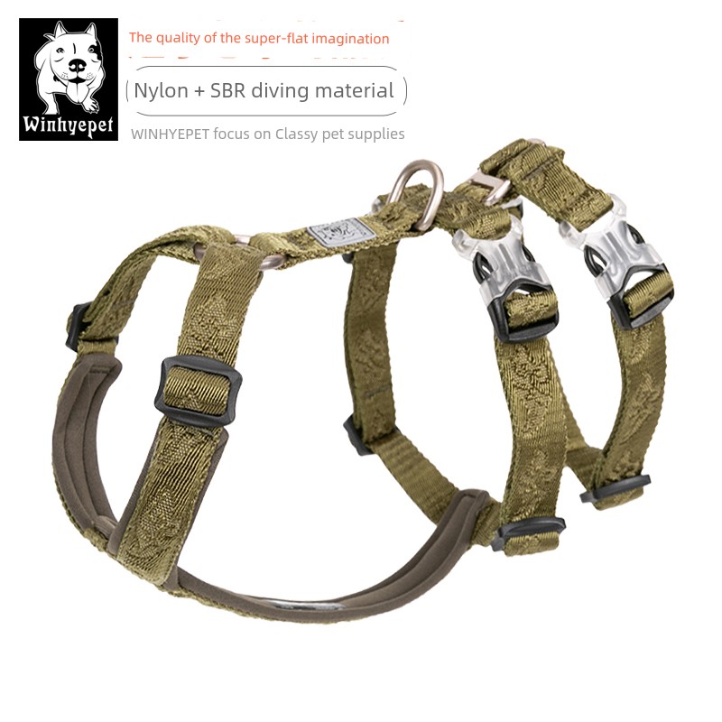 Winhyepet Vest Dog Hand Holding Rope Chest Strap Go out Medium Large Dog Golden Retriever Dog Chain Dog Leash
