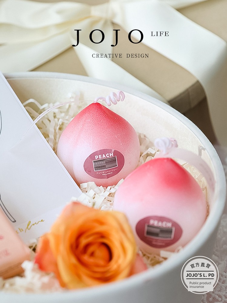 Jojo's L. Pd. Mr. Grocery. Creative Fragrance Fruit Shape Peach Aromatherapy Candle | Goo Cat
