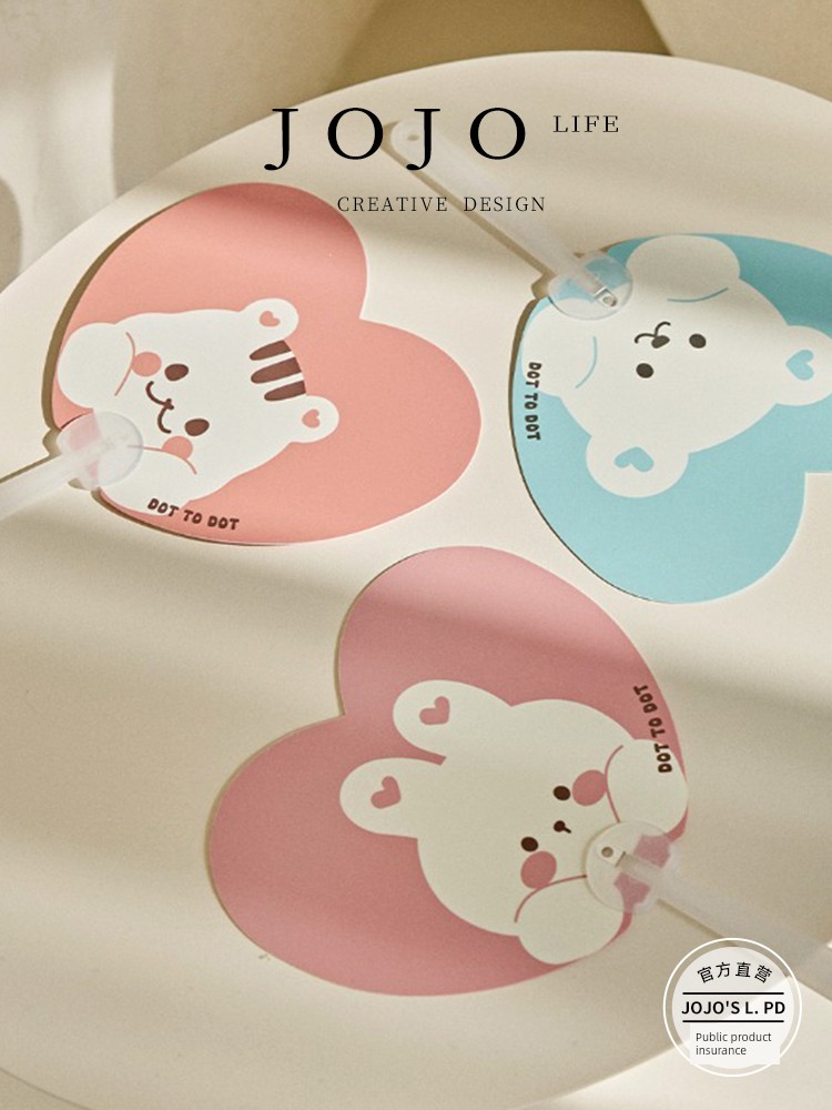 Jojo's L. Pd. Mu. Creative Cartoon Fan Student Portable Mini Portable Hand Crank Fan | Muxi