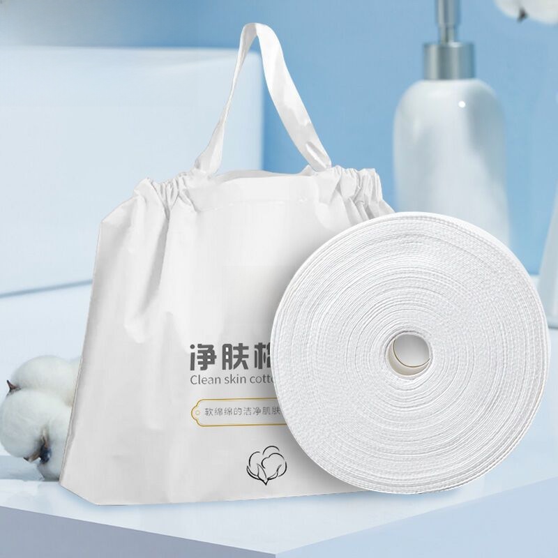 Qingfeng Hanging-Type Face Cloth Disposable Water Absorption plus Size Thickening Roll Tissue Pearl Pattern Face Wiping Reel Cotton Pads Paper