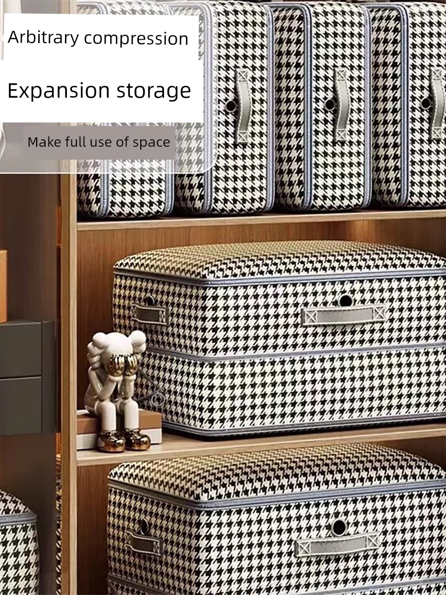Houndstooth Quilt Clothing Compression Bag Storage Bag Clothes Luggage Packing Bag Large Capacity Dedicated Organize the Bag