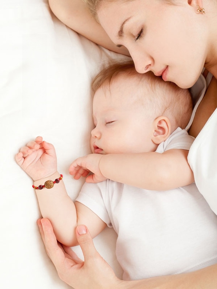 Red Rope Baby and Infant Anti-Scare Pregnant Women Woven Peach Pit