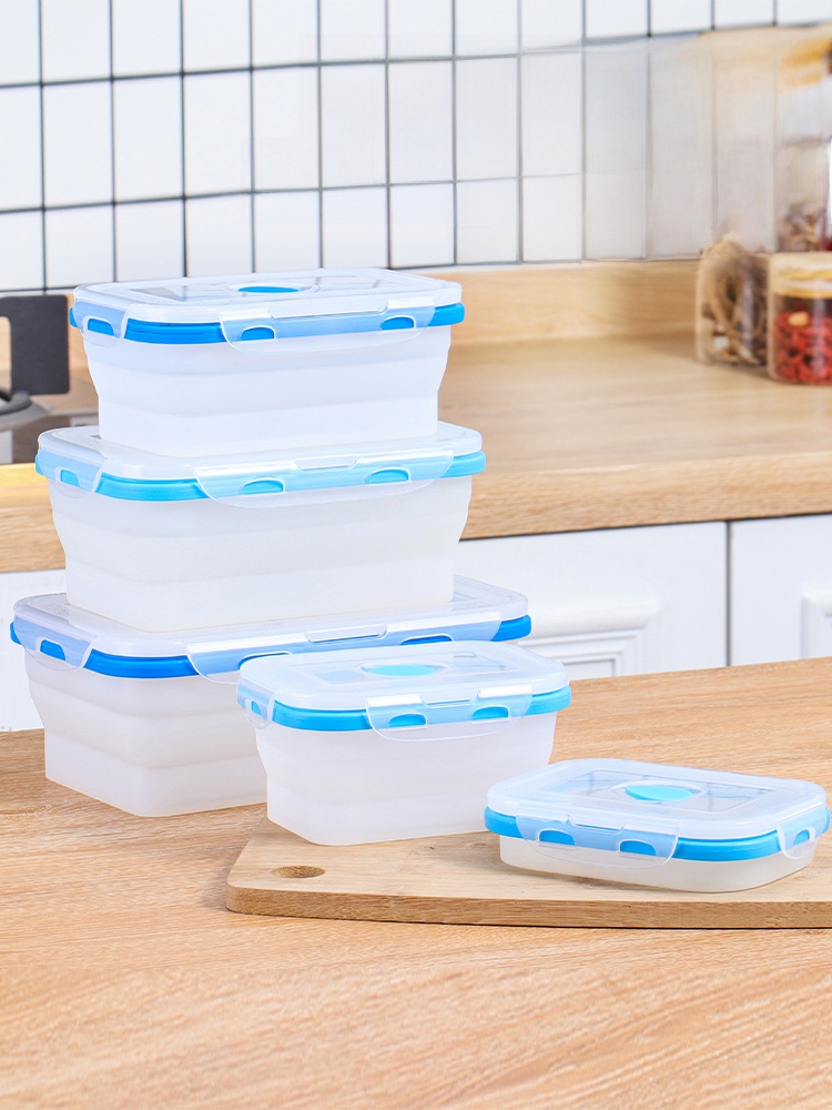 Foldable Instant Noodle Bowl Edible Silicon Lunch Box Telescopic