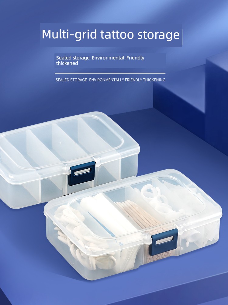 Classy Transparent Plastic Ring Microblading Needle Storage Box