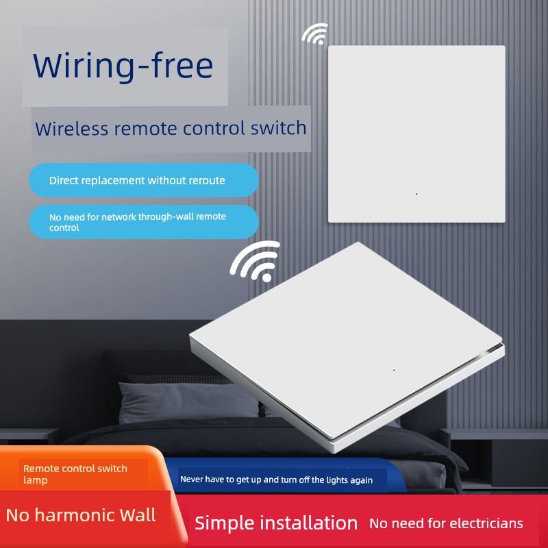 Remote Control Switch Wireless Smart Light Panel Wiring Free Controller 220V For Home Bedroom Dual Control Remote Notepaper