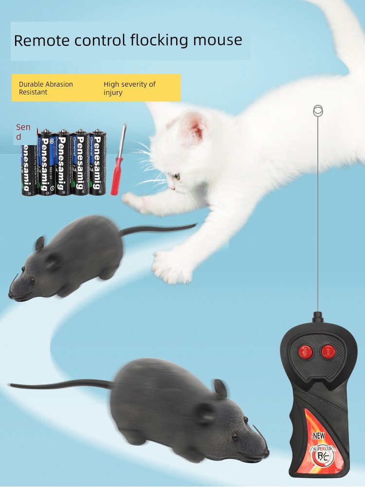 Cat Toy Mouse Wireless Remote Control Cat Teaser Kitty Electric Cat Artificial Pet Running Relieving Stuffy Supplies