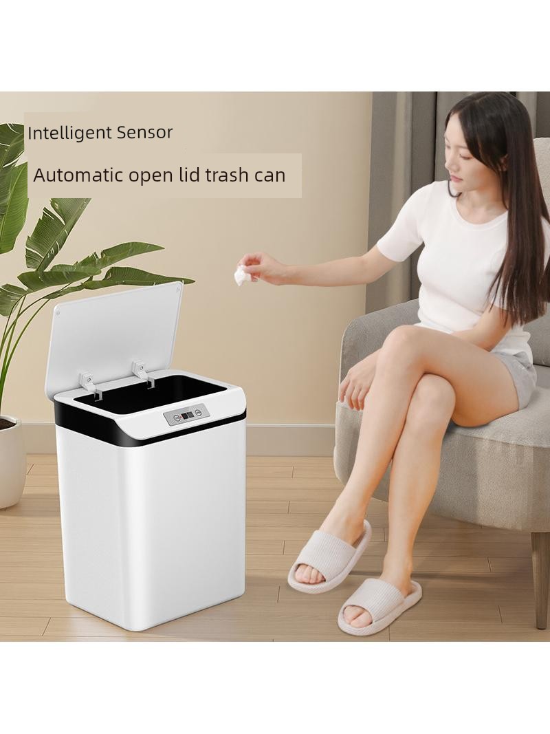 Jujiajia Smart Trash Can Induction Automatic Garbage with Lid Living Room and Kitchen Toilet Toilet Living Room Classy