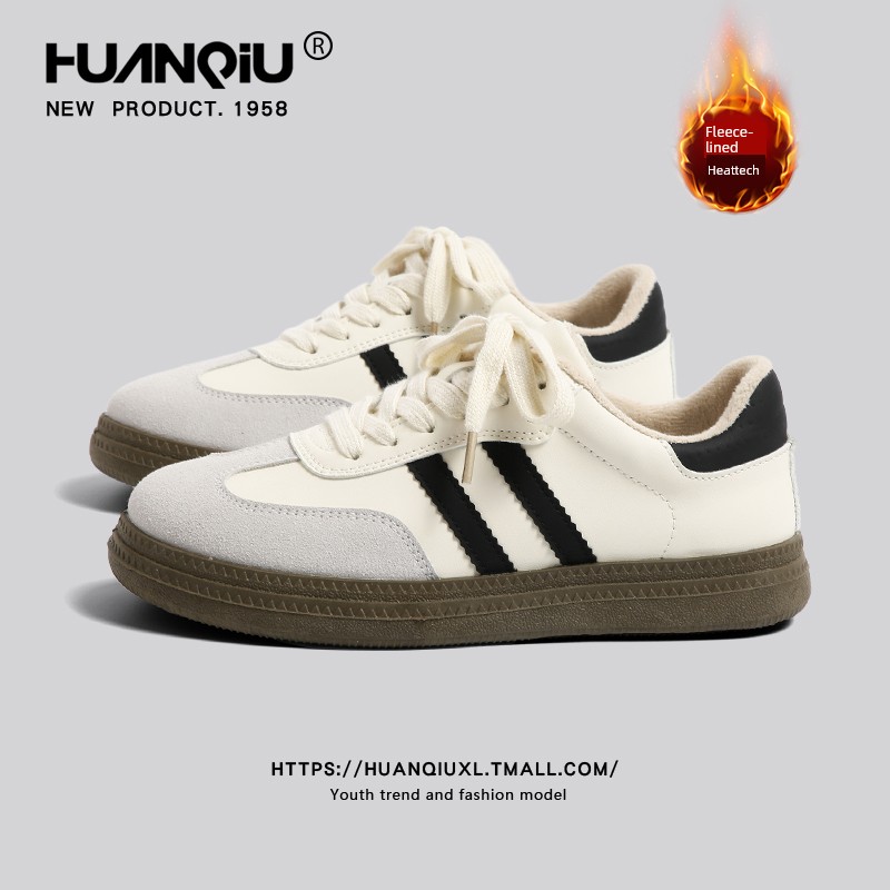 Universal Vintage Fleece-Lined Heattech German Training Shoes Women's 2024 New Arrival Best Selling Fall and Winter Thick Sole Easiest for Match Shoes Women's Board Shoes