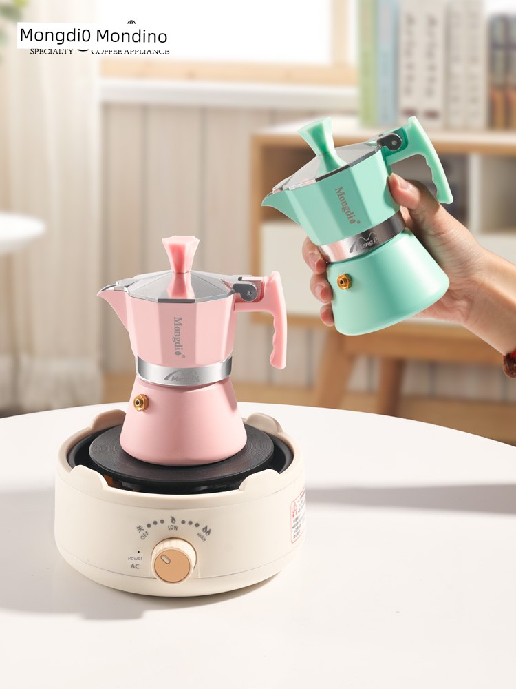 جهاز إسبريسو مونغديو موكا cafetière آلة قهوة مoka مصغرة صغيرة جدًاPot استخراج القهوة