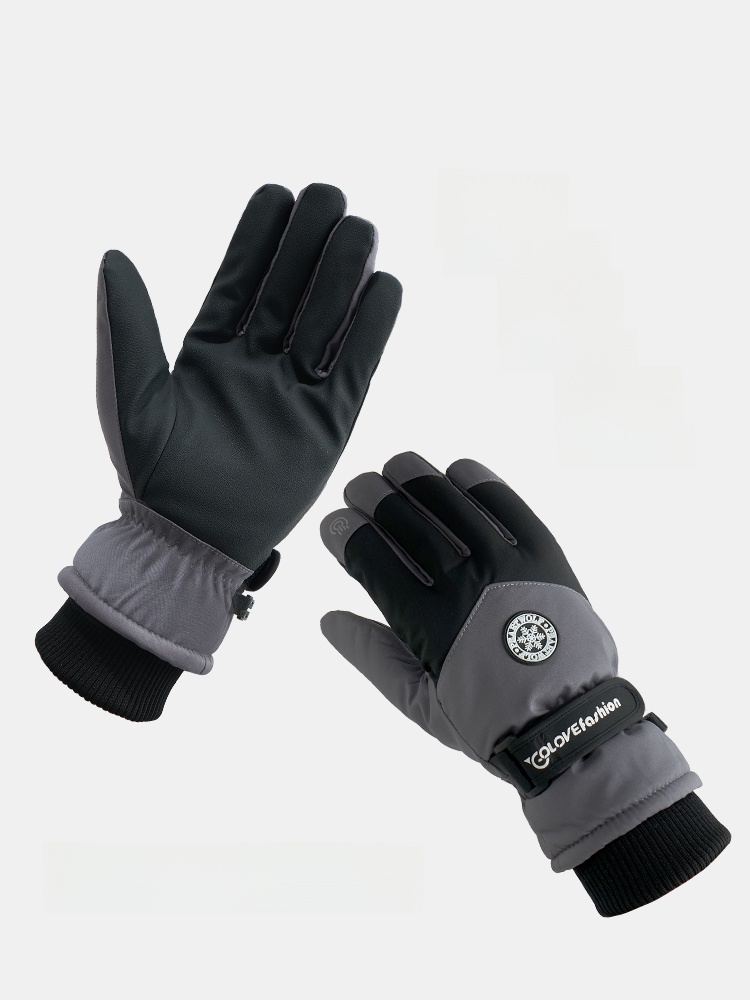 Ski Gloves Men's Winter Waterproof Cold-Proof Couple Outdoor Biking Mountain Climbing Equipment Motorcycle Touch Screen Abrasion Resistant Gloves