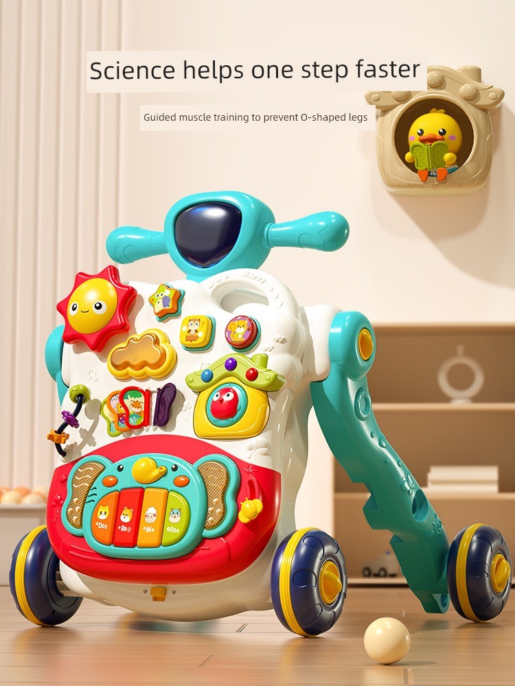 Baby Walker Infant Baby Carriage Anti-O-Leg Multi-Functional Anti-Rollover Walking Aid Toy Car 2