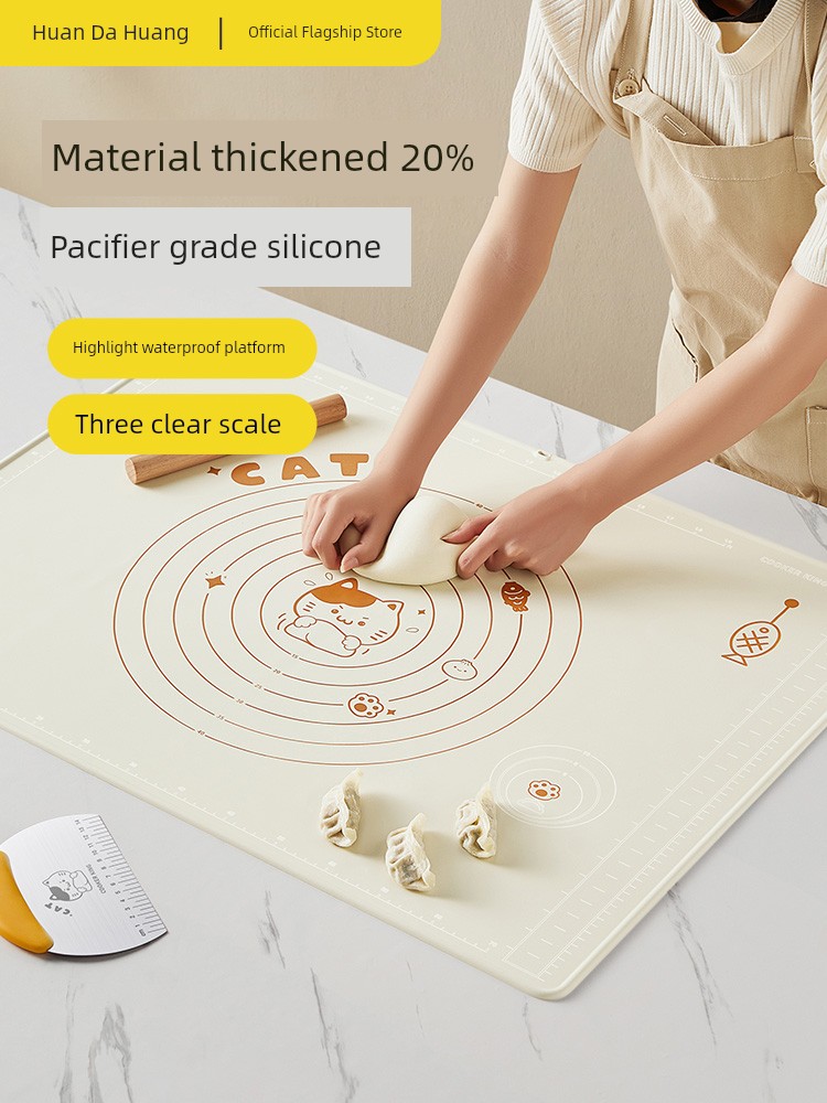 Cooker King Dough Kneading Food Grade Thickened Non Slip High Temperature Resistant Non-Stick Extra Thick Baking Silicone Mat Kitchen Chopping Board