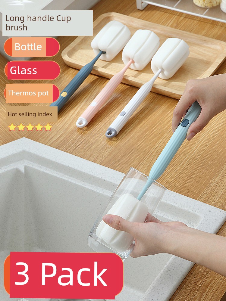 Cup Brushing Cup Fantastic Brush Water Cup Cleaning Long Handle Baby Bottle Brush No Dead Angle Tea Stain Removing Sponge Small Brush