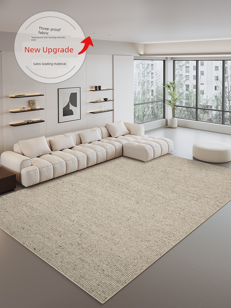 Carpet Living Room Simple Sofa and Tea Table Carpet Classy For Home Cream Style Bedroom Large Area Full-Covered Disposable Floor Mat