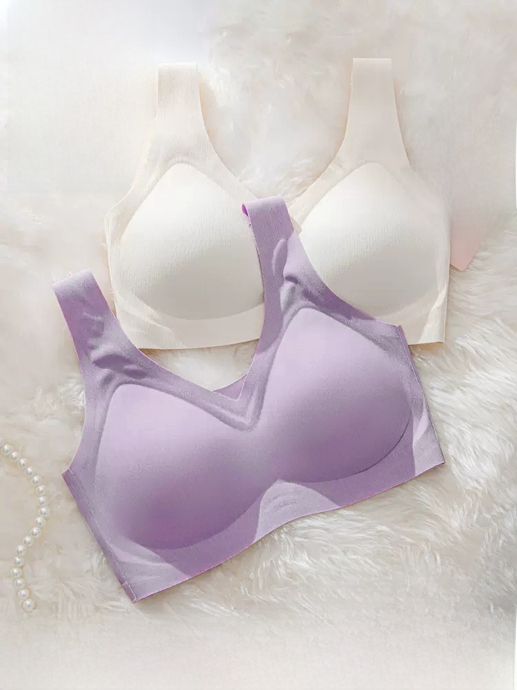 Disposable Intimates Bra Seamless Travel Push up Bra Women's Military Training Hotel Business Trip Pure Cotton Plus Size