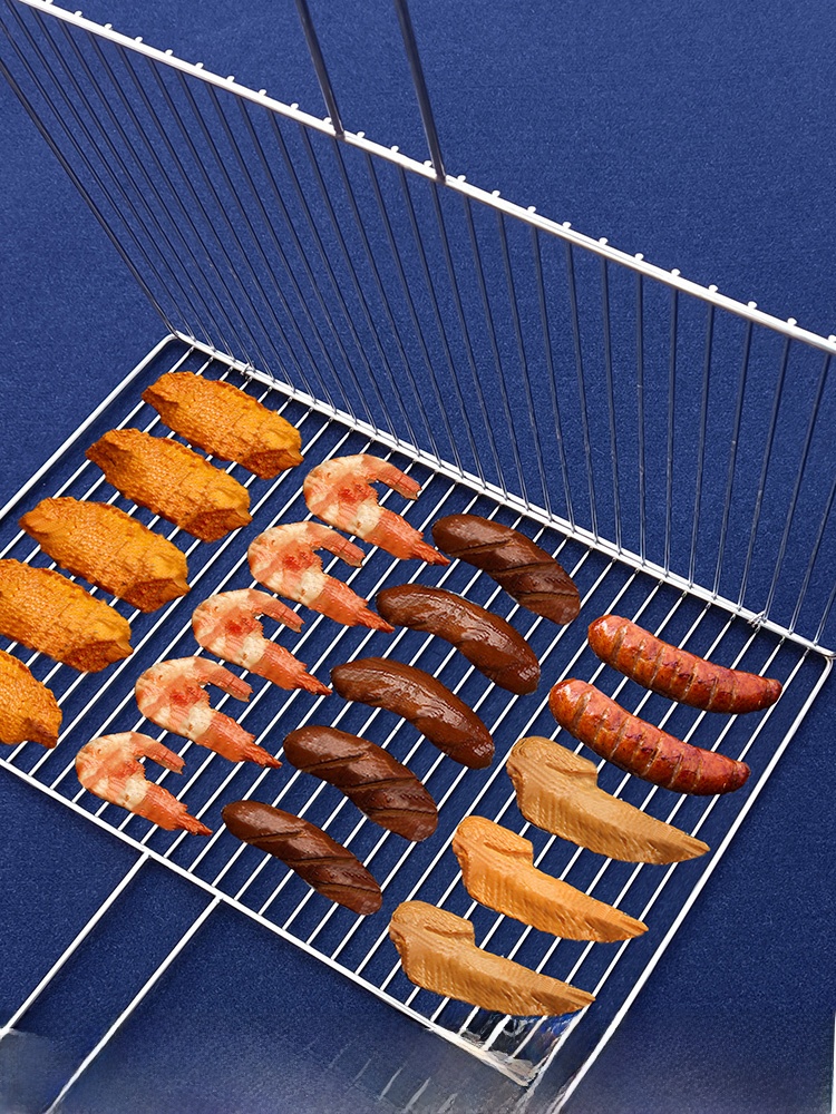 Stainless Steel Barbecue Net Dedicated Tool Tongs