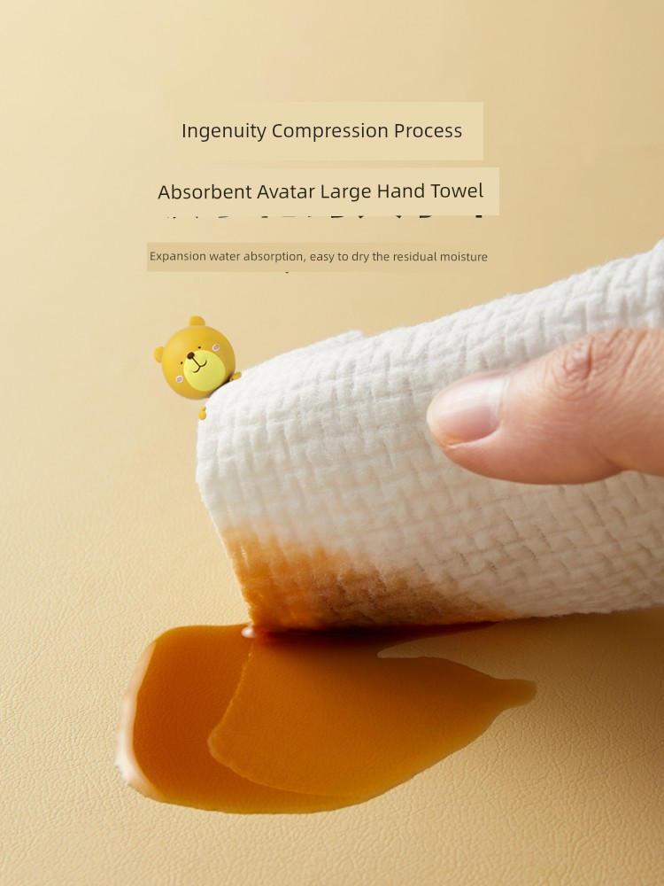 Bear Baby Care Compression Towel Thickened Absorbent Cleaning Cotton Pads Paper Portable For Home Mini Compressed Tissue