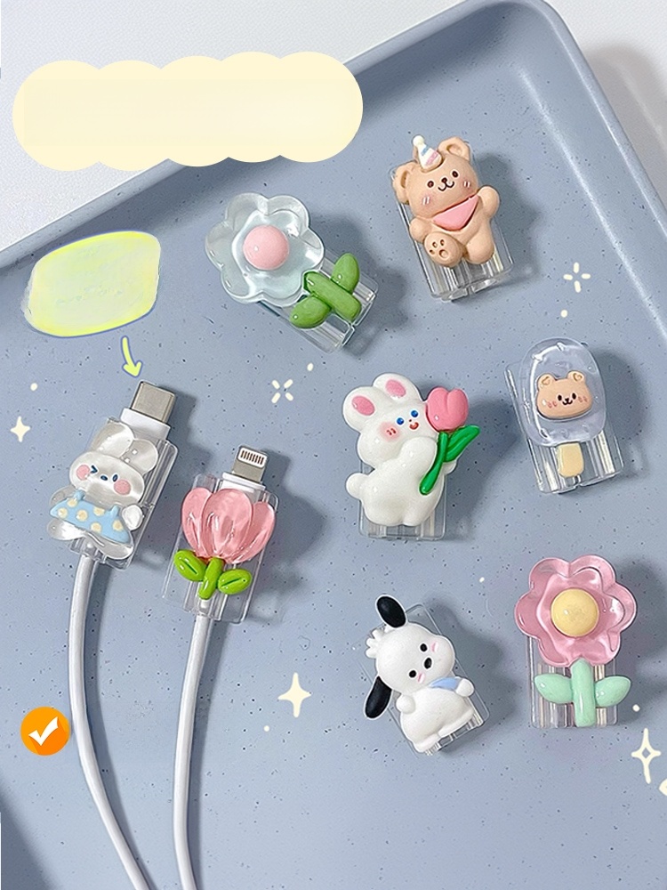 USB Cable Protection Sleeve Anti-Break Suitable for Apple 15Promax Mobile Phone Charging Cable Protection Head Huawei Vivo Special iPhone Xiaomi Oppo Cable Winder Anti-Break Connector Protective Cover