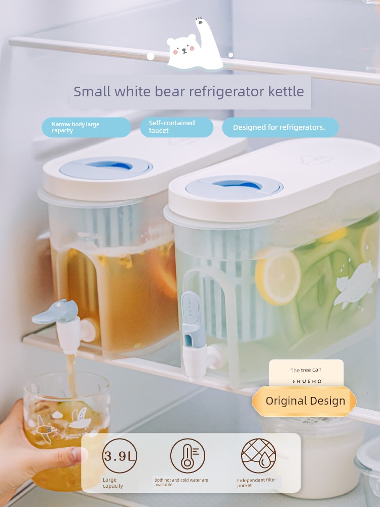 Tree Refrigerator with Faucet Little White Bear Cold Water Bottle