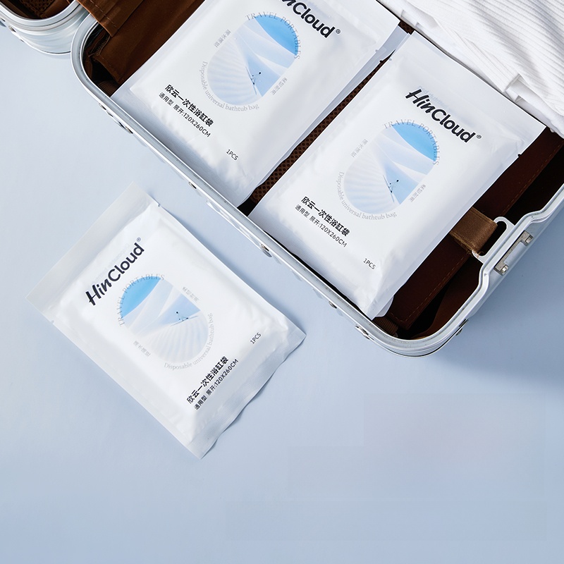 HINCLOUD Disposable Bathtub Bag Travel Hotel Bath Bath Cover Thickened Extra Large Plastic Film Bath Bag 10 Packs