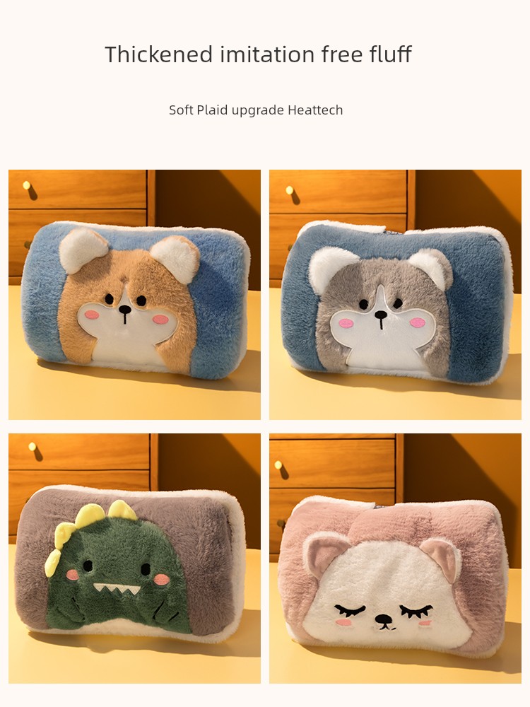 Hot Water Bag Rechargeable Explosion-Proof Heating Pad Electric Hand Warmer Hot-Water Bag Cute Stuffed Warm Quilt for Girls Hand Warmer