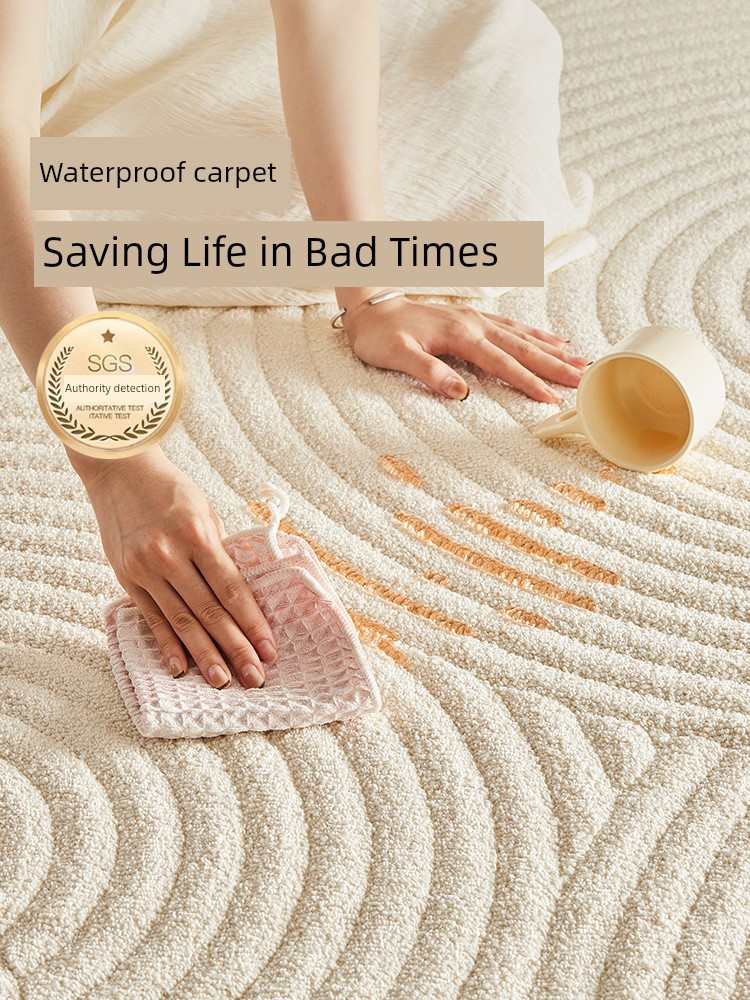 Stain-Resistant Living Room Cream Style Fancy Bedroom Carpet