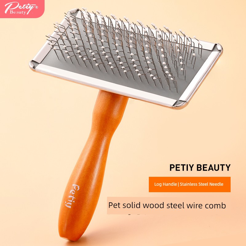 Petiy Щетка-расческа с деревянной ручкой