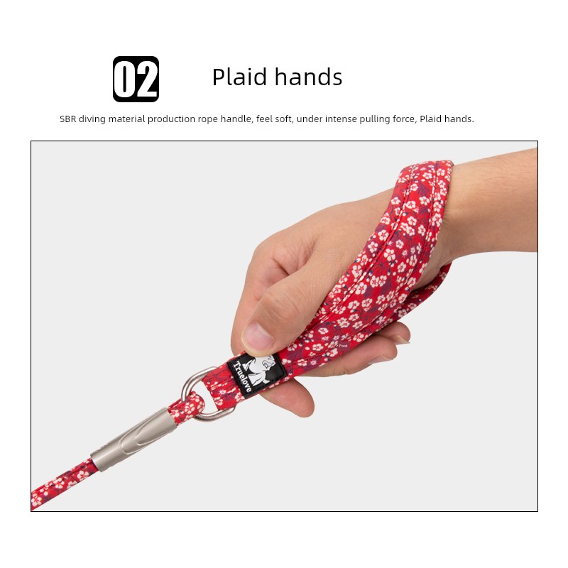 Truelove 狗狗手持绳 链条狗绳 P链 宠物用品 防断裂 宽松 小型、中型和大型犬 金毛猎犬