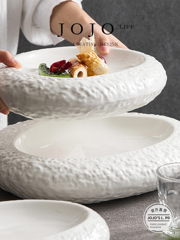 Jojo's L. Pd. COUNTY. Hotel Restaurant Asymmetrical Swing Plate Private Home Cuisine Ceramic Tableware | County Name