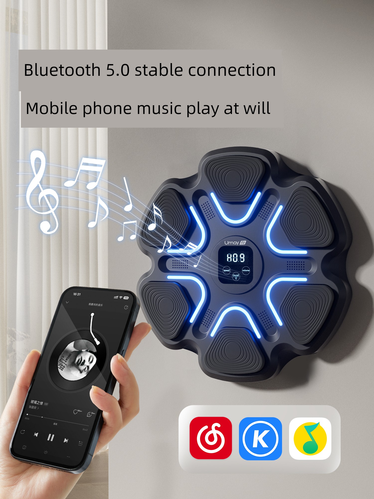 Smart Music Boxing Machine Sanda Trainer Wall Target
