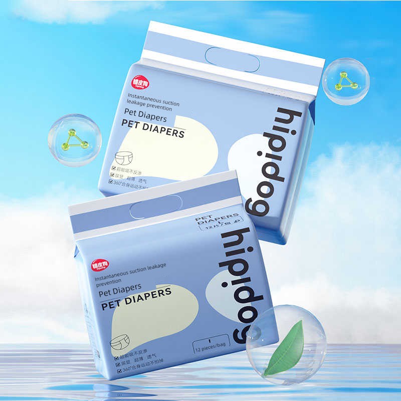 Hippie Dog Instant Sucking Dog Physiological Diapers Baby Diapers Male Dog Special Female Canine Aunt Handy Gadget Pet Diaper