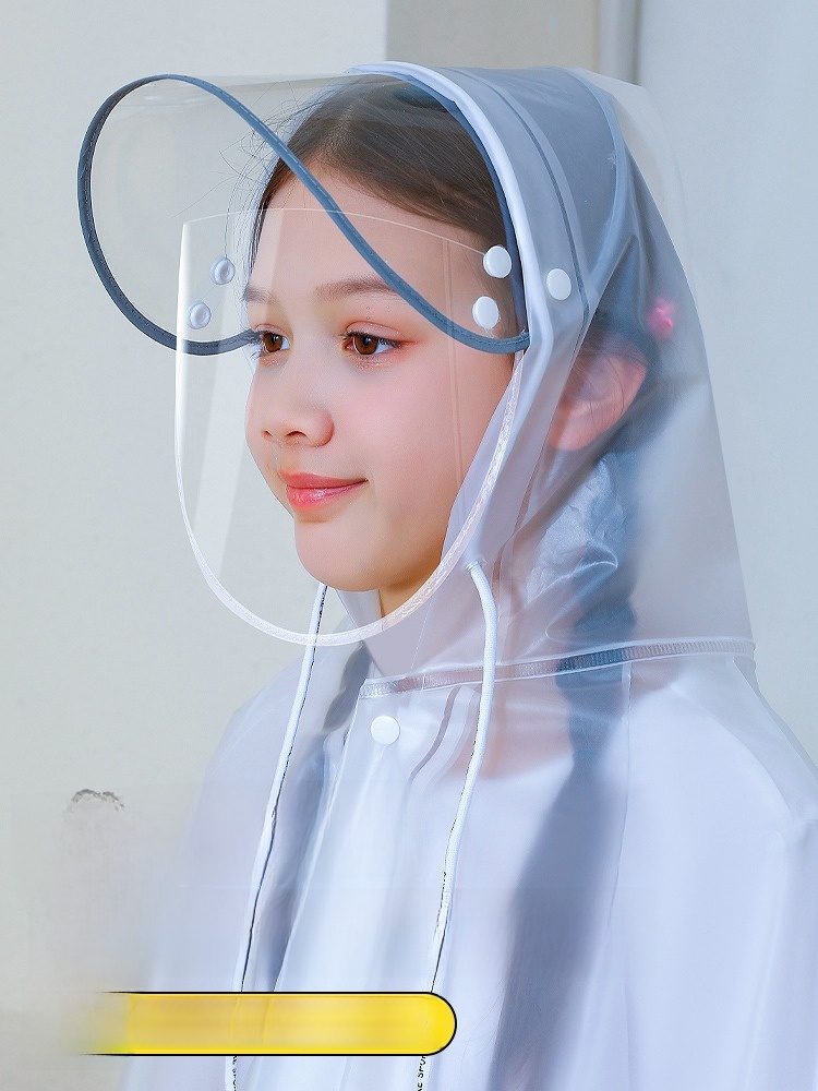 Middle School Student Raincoat Kids Boys Girl School Special with Schoolbag Long Poncho Rainstorm Rainproof and Waterproof
