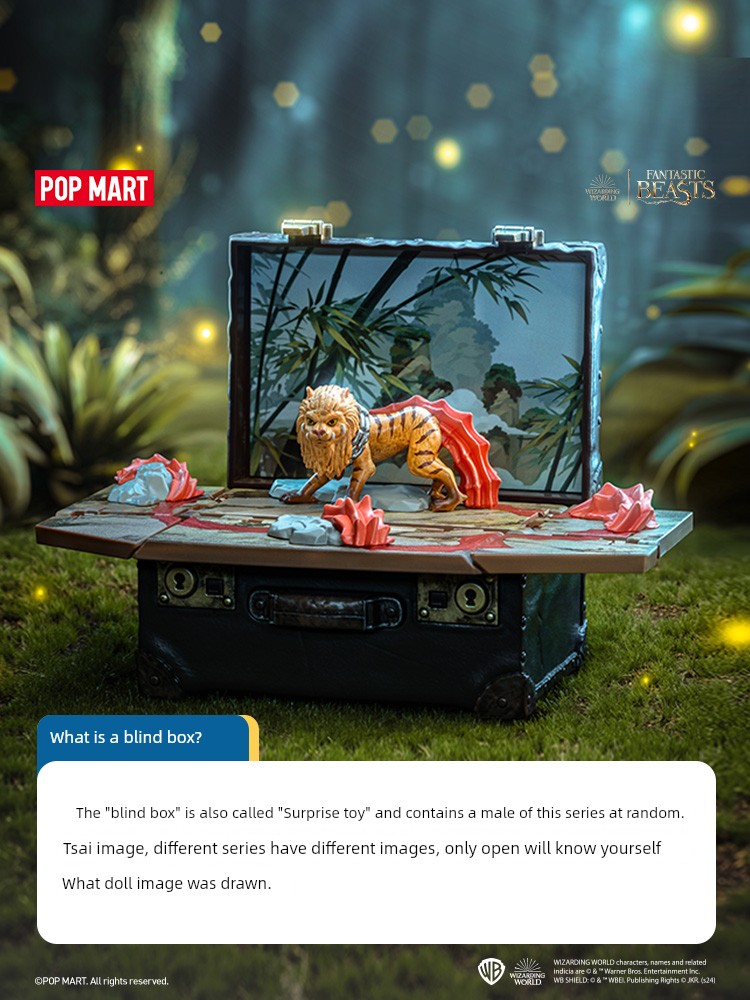 PopMart Pop Mart Magic Animal Series Hand-Made Blind Box Cute Gift Desktop Decoration Trendy Toy