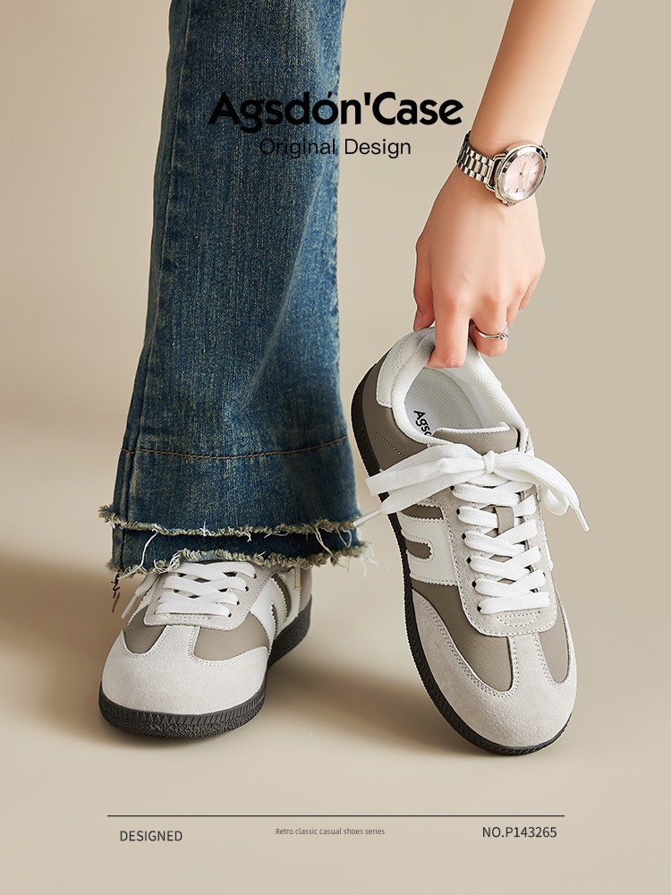 Augusto Flat German Training Shoes Women 2025 New Spring Argan Board Shoes Thick Bottom All-Match Ballet Women's Shoes Popular