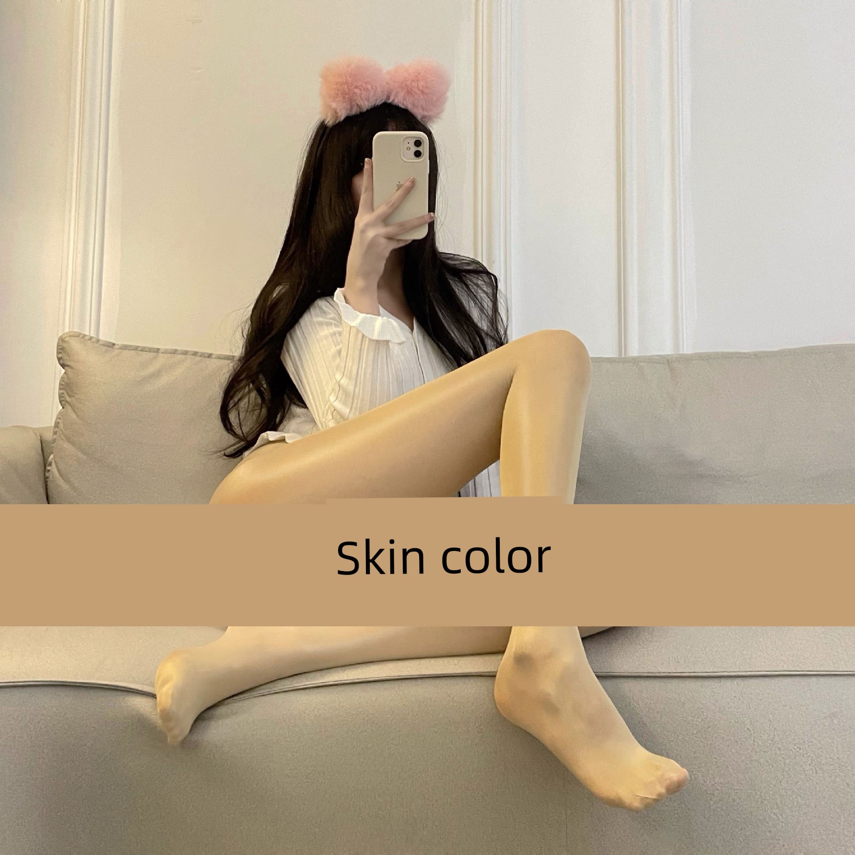 Shiny Stockings Women's Sexy Horse Oil Socks Slim Looking Shiny Black Silk Water Light Pantyhose Anti-Snagging Aurora Leg Beauty White Silk