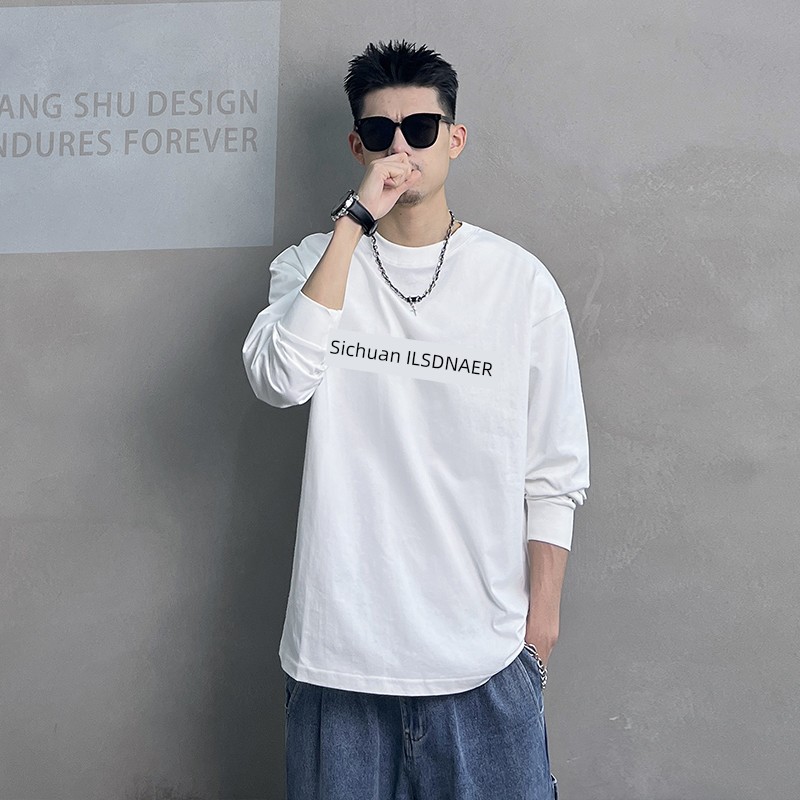 Uncle Bar Sweatshirt Men's Spring and Autumn Letters Print Casual Trend Simple All-Match Tops American Fashion Brand Loose Fashion