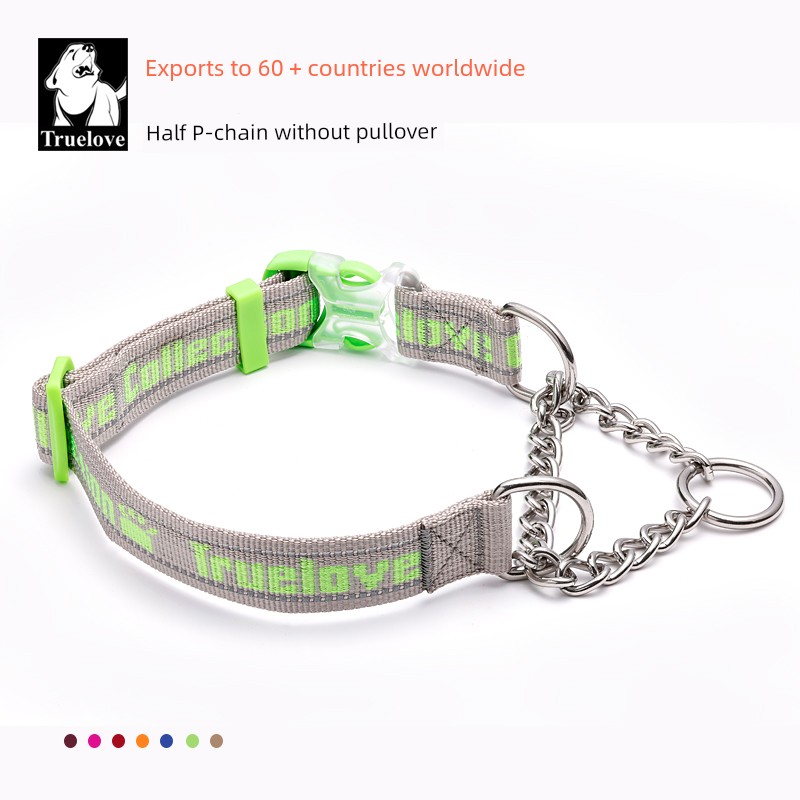 Truelove Dog Collar Collar Hand Holding Rope Pet P Chain P Word Dog Leash Supplies Medium Large Dog Accompanying