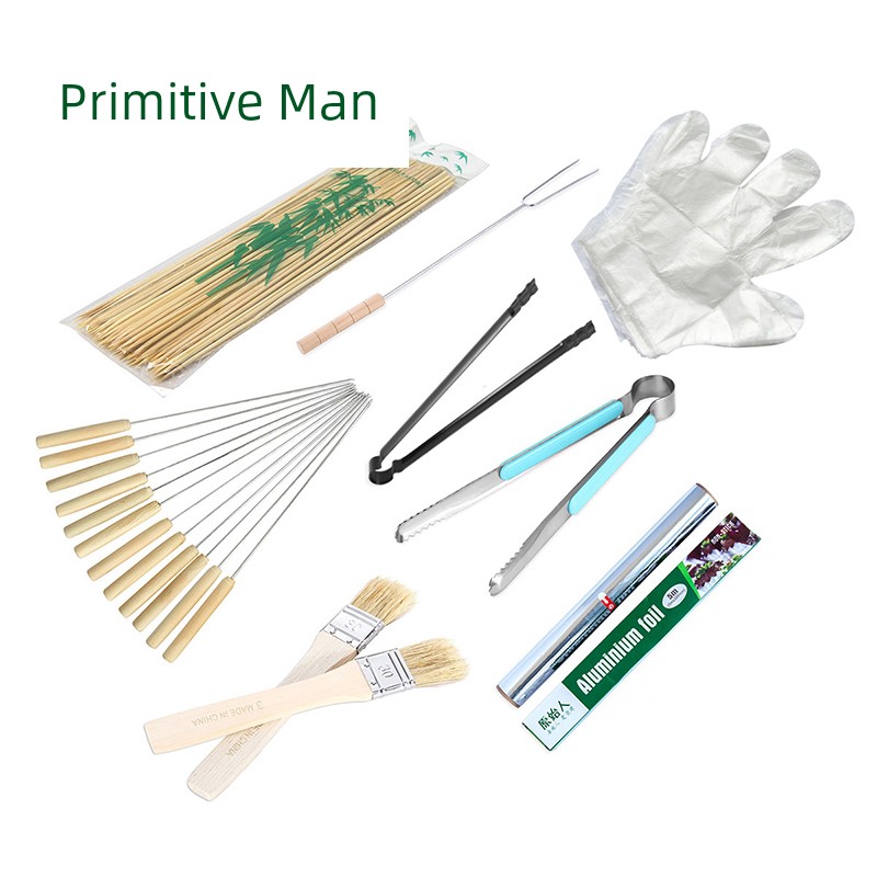 Primitive Man Barbecue Oven Barbecue Accessories Barbecue Tools Full Set of Accessories Set Barbecue 8-Piece Set