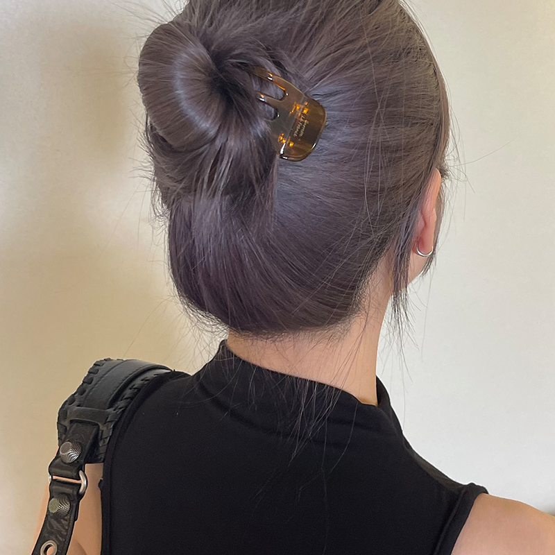 Ins Small Hair Grabbing Clip Retro Red Updo Ponytail