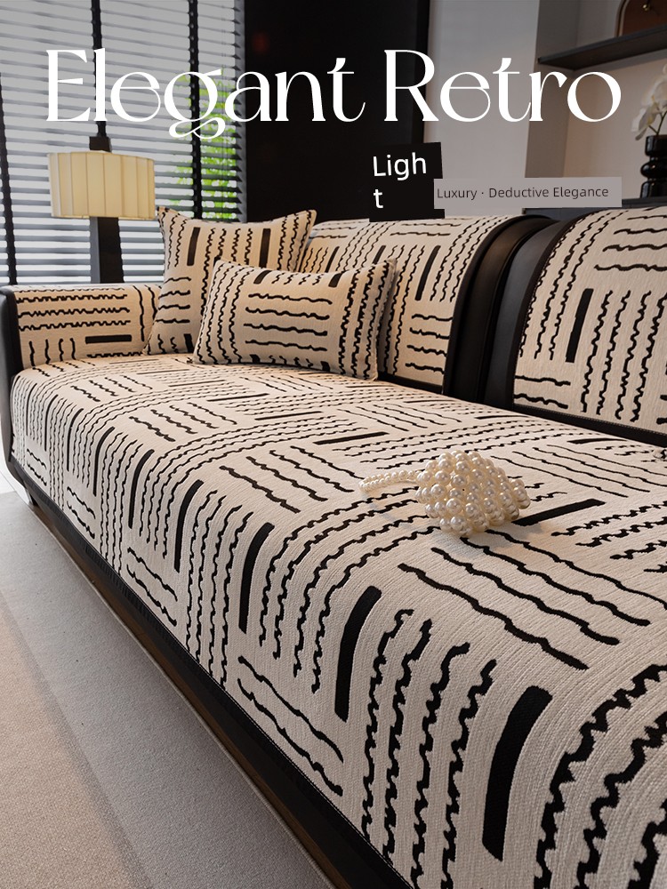 Fancy Chenille Sofa Cushion All Year Round Neutral 2025 New Arrival Sofa Seat Cushions Non-Slip Cover Cover Cloth