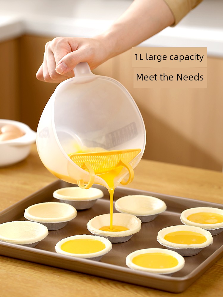 Fasola Filter Measuring Cup Scaled Cup Measuring Cup Plastic Egg Beating Cup Egg Mixture Large Capacity Dedicated for Milk Tea Shops Commercial