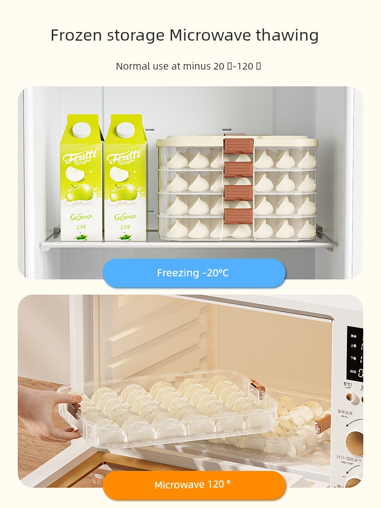 Dumpling Storage Box Food Grade Frozen Special Quick-Frozen Box for Refrigerator 2025 New Arrival Kitchen For Home Wonton Tray