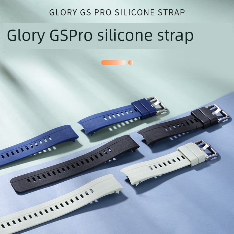 For Huawei Honor GS Pro Watch Strap Smart GS Pro Silicone Wrist Strap Bluetooth Sports Business Men Fashion Accessories Tide Fluorine Rubber Protective Case Replacement Belt